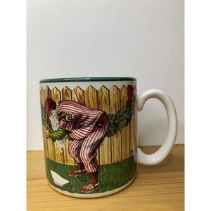1994 Jeanne Berry Potpourri Designs Baseball Santa Collectible Mug